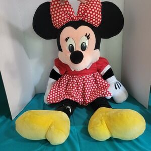 Vintage‎ Disney Minnie Mouse Jumbo Plush Stuffed Doll 32 Inch Disney Parks